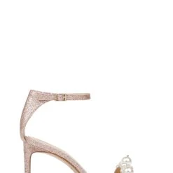 Jewel Badgley Mischka Lassie Open-Toe Stiletto Heel -Badgley Mischka shop LASSIE JW4235 ROSGLT 2 55738.1639523620