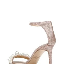 Jewel Badgley Mischka Lassie Open-Toe Stiletto Heel -Badgley Mischka shop LASSIE JW4235 ROSGLT 3 11785.1639523620