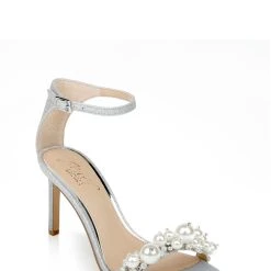 Jewel Badgley Mischka Lassie Open-Toe Stiletto Heel -Badgley Mischka shop LASSIE JW4235 SILGLT 1 66176.1678499732