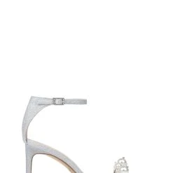 Jewel Badgley Mischka Lassie Open-Toe Stiletto Heel -Badgley Mischka shop LASSIE JW4235 SILGLT 2 92046.1639523620
