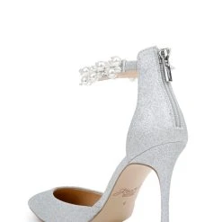 Jewel Badgley Mischka Layne Pointed Toe Stiletto -Badgley Mischka shop LAYNE JW4207 SILGLT 3 43226.1639523649