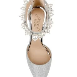 Jewel Badgley Mischka Layne Pointed Toe Stiletto -Badgley Mischka shop LAYNE JW4207 SILGLT 5 71300.1639523649