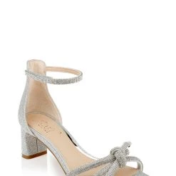 Jewel Badgley Mischka Lena Knotted Mid Heel -Badgley Mischka shop LENA JW4211 SILFAB 1 11959.1673492404