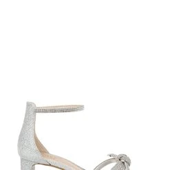 Jewel Badgley Mischka Lena Knotted Mid Heel -Badgley Mischka shop LENA JW4211 SILFAB 2 06844.1639523658