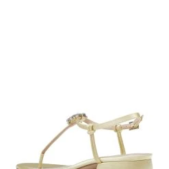 Jewel Badgley Mischka Lizette Low Block Heel -Badgley Mischka shop LIZETTE JW4220 YELSAT 3 46293.1639523736