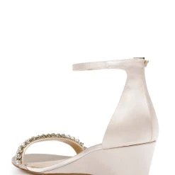 Jewel Badgley Mischka Lora Low Wedge Sandals -Badgley Mischka shop LORA JW4223 CHMSAT 3 20542.1645043539