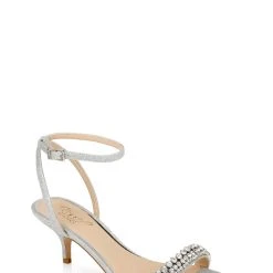 Jewel Badgley Mischka Loren Kitten Heel -Badgley Mischka shop LOREN JW4224 SILGLT 1 17198.1639523751