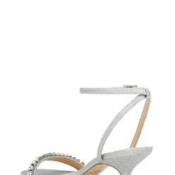 Jewel Badgley Mischka Loren Kitten Heel -Badgley Mischka shop LOREN JW4224 SILGLT 3 28039.1639523751
