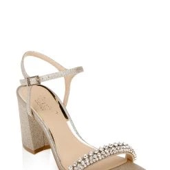 Jewel Badgley Mischka Lori Block Heel -Badgley Mischka shop LORI JW4225 GLDGLT 1 62063.1669757592