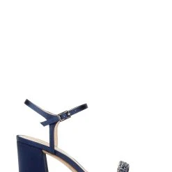 Jewel Badgley Mischka Lori Block Heel -Badgley Mischka shop LORI JW4225 NVYSAT 2 32873.1639523773