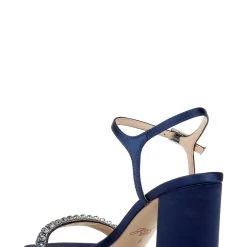 Jewel Badgley Mischka Lori Block Heel -Badgley Mischka shop LORI JW4225 NVYSAT 3 45994.1639523773