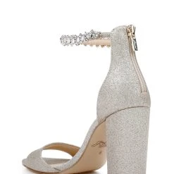 Jewel Badgley Mischka Louise Peep-Toe Block Heel -Badgley Mischka shop LOUISE JW4228 GLDGLT 3 79534.1639523804