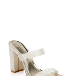 Jewel Badgley Mischka Lucero Block Heel Slide