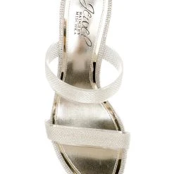 Jewel Badgley Mischka Lucero Block Heel Slide -Badgley Mischka shop LUCERO JW4230 GLD 5 39150.1639523829