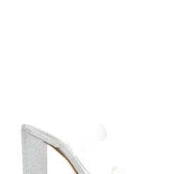 Jewel Badgley Mischka Lucero Block Heel Slide -Badgley Mischka shop LUCRO JW4230 CLR 2 51880.1639523829
