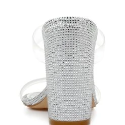 Jewel Badgley Mischka Lucero Block Heel Slide -Badgley Mischka shop LUCRO JW4230 CLR 7 27862.1639523829