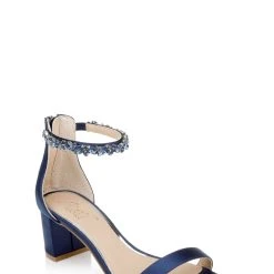 Jewel Badgley Mischka Lydia Block Heel -Badgley Mischka shop LYDIA JW4238 NVYSAT 1 50394.1639523842
