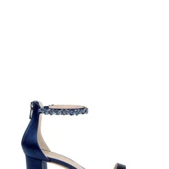 Jewel Badgley Mischka Lydia Block Heel -Badgley Mischka shop LYDIA JW4238 NVYSAT 2 08221.1639523842