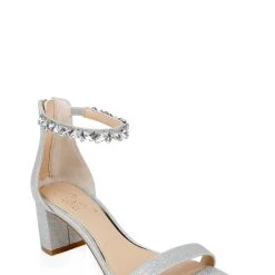 Jewel Badgley Mischka Lydia Block Heel -Badgley Mischka shop LYDIA JW4238 SILGLT 1 07202.1639523842