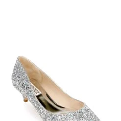 Badgley Mischka Madison II Wide-Width Glitter Kitten Heel -Badgley Mischka shop MP6104B MADISON II SILGLT 1 86173.1628192120