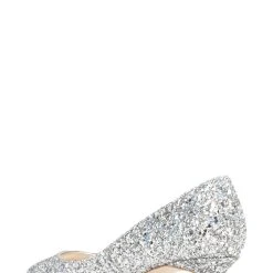 Badgley Mischka Madison II Wide-Width Glitter Kitten Heel -Badgley Mischka shop MP6104B MADISON II SILGLT 3 19171.1628192120