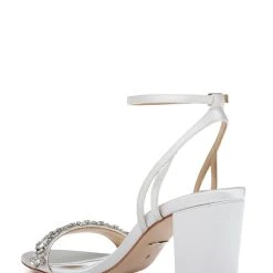 Badgley Mischka Nadine Block Heel -Badgley Mischka shop NADINE MP6501 WHTSAT 3 11107.1658772106