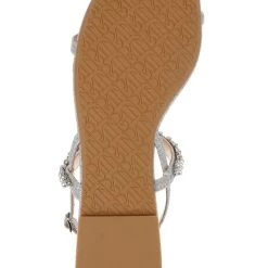 Badgley Mischka Natalee Flat Sandal -Badgley Mischka shop NATALEE MP6505 SILTXL 6 97775.1658772152