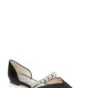 Badgley Mischka Natalia Flat Shoes -Badgley Mischka shop NATALIA MP6506 BLKSAT 1 60635.1658774892