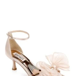 Badgley Mischka Nelly Bowed Kitten Heels -Badgley Mischka shop NELLY MP6510 NUDSAT 1 17521.1658772226