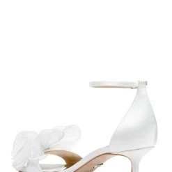 Badgley Mischka Nelly Bowed Kitten Heels -Badgley Mischka shop NELLY MP6510 WHTSAT 3 95215.1658772226