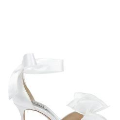 Badgley Mischka Neryssa Bowed Stiletto Heel -Badgley Mischka shop NERYSSA MP6511 WHTSAT 2 63900.1658772243