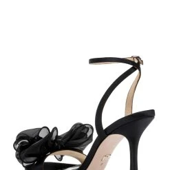 Badgley Mischka Nessie Bowed Stiletto Heel -Badgley Mischka shop NESSIE MP6512 BLKSAT 3 32275.1658772256