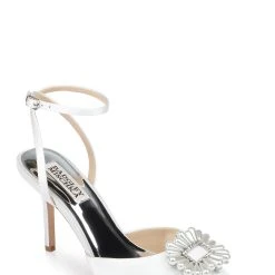 Badgley Mischka Nicky Pointed-Toe Stiletto Heel -Badgley Mischka shop NICKY MP6516 WHTSAT 1 18854.1678470824