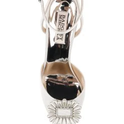 Badgley Mischka Nicky Pointed-Toe Stiletto Heel -Badgley Mischka shop NICKY MP6516 WHTSAT 5 14645.1658772300