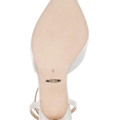 Badgley Mischka Nicky Pointed-Toe Stiletto Heel -Badgley Mischka shop NICKY MP6516 WHTSAT 6 63974.1658772300