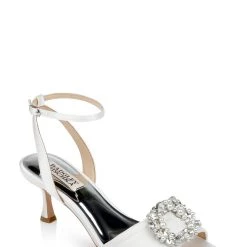 Badgley Mischka Nimah Feminine Kitten Heel -Badgley Mischka shop NIMAH MP6520 WHTSAT 1 64662.1675301505