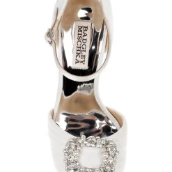 Badgley Mischka Nina Stiletto Sandal -Badgley Mischka shop NINA MP6521 WHTSAT 5 11617.1658772340