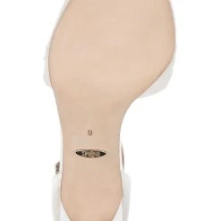 Badgley Mischka Nina Stiletto Sandal -Badgley Mischka shop NINA MP6521 WHTSAT 6 05325.1658772340