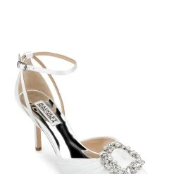 Badgley Mischka Nisha Ankle Strap Stiletto -Badgley Mischka shop NISHA MP6522 WHTSAT 1 18561.1658772352