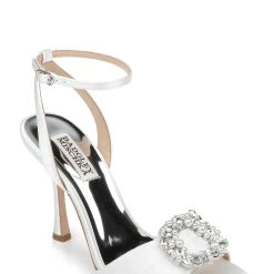 Badgley Mischka Nixie Peep Toe Stiletto Sandal -Badgley Mischka shop NIXIE MP6523 WHTSAT 1 29180.1673484618