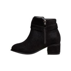 Badgley Mischka Girls' Faux Suede Low Ankle Boots -Badgley Mischka shop O BM89845MBLK 3 71290.1629745984