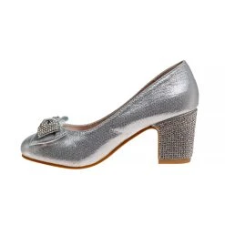 Badgley Mischka Girls' Sparkle Studded Bow Dress Shoes 14 Badgley Mischka Girls' Sparkle Studded Bow Dress Shoes -Badgley Mischka shop O BM89860NSILV 3 92809.1629694896