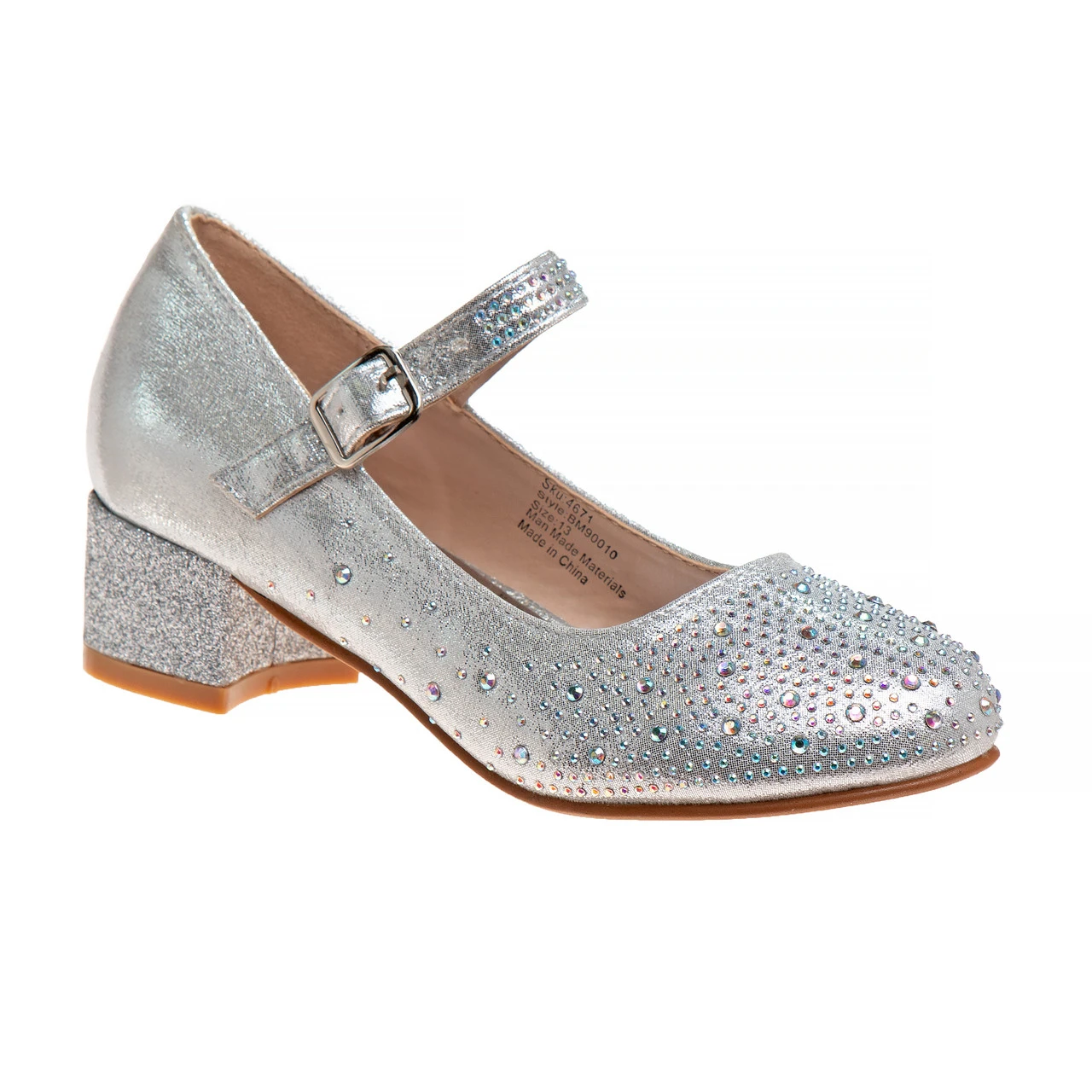 Badgley Mischka Girls' Buckled Block Heel Dress Shoes 3 Badgley Mischka Girls' Buckled Block Heel Dress Shoes