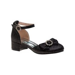 Badgley Mischka Girls' Glittery Low Block Heel Dress Shoes -Badgley Mischka shop O BM90016MBLG 1 43359.1629695599