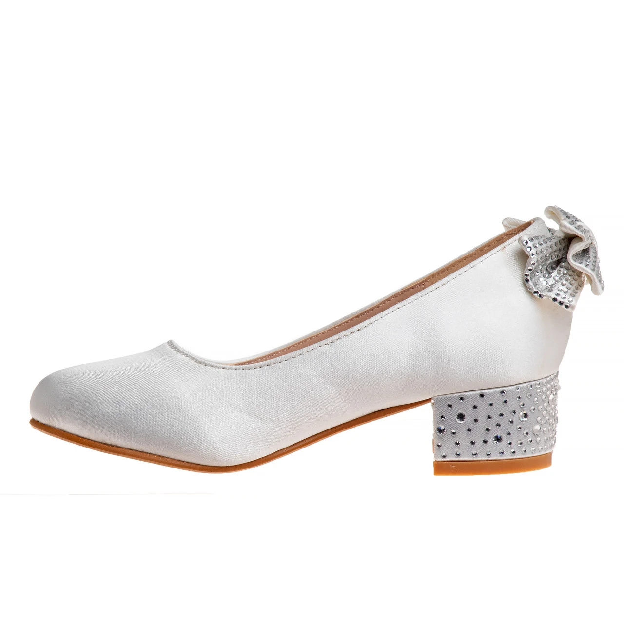 Badgley Mischka Girls’ Sparkle-Heeled Dress Shoes With Back Bow 9 Badgley Mischka Girls’ Sparkle-Heeled Dress Shoes With Back Bow - Image 7