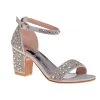 Badgley Mischka Girls’ Silver Heeled Sandals