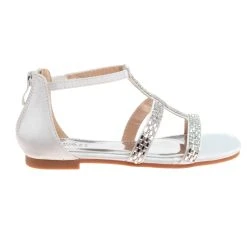 Badgley Mischka Girls’ Gladiator Sandals -Badgley Mischka shop O BM91273S WHITE 2 71003.1650917398