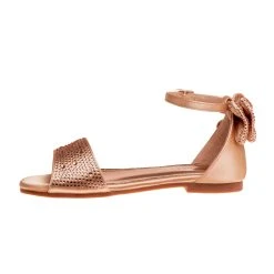 Badgley Mischka Girls’ Bow-Back Flat Sandals -Badgley Mischka shop O BM91275S ROSE GOLD 2 14290.1650918233