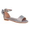 Badgley Mischka Girls’ Bow-Back Flat Sandals -Badgley Mischka shop O BM91275S SILVER 1 60060.1650918232