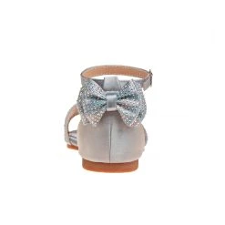 Badgley Mischka Girls’ Bow-Back Flat Sandals -Badgley Mischka shop O BM91275S SILVER 3 85748.1650918233